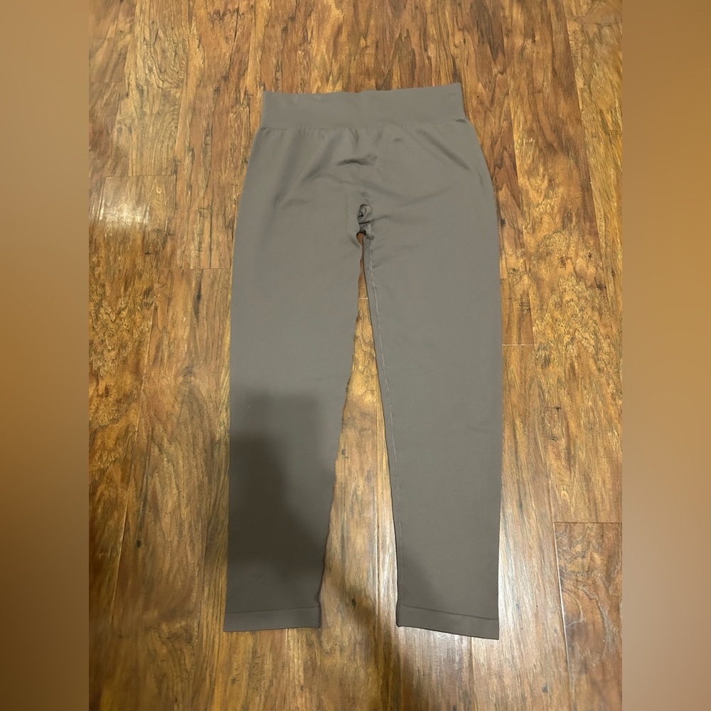 QQQ Tan Workout High Waist Athletic Straight Leggings Size XL